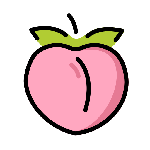 Peach as drawn by OpenMoji in 17.0