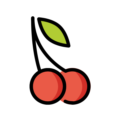 Cherries as drawn by OpenMoji in 17.0