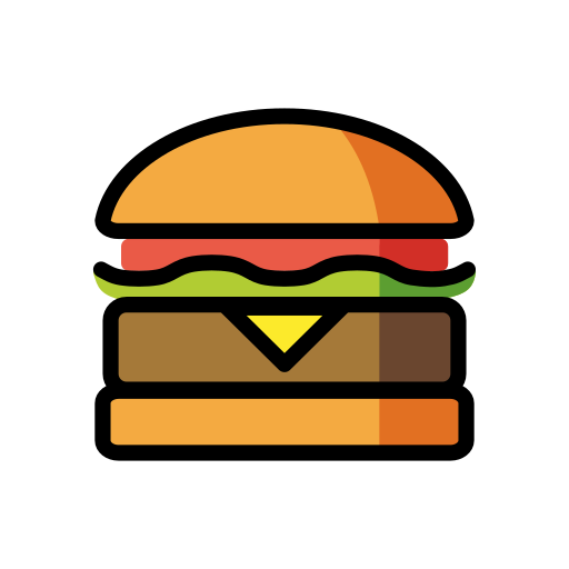 Hamburger as drawn by OpenMoji in 17.0
