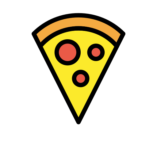 Pizza as drawn by OpenMoji in 17.0
