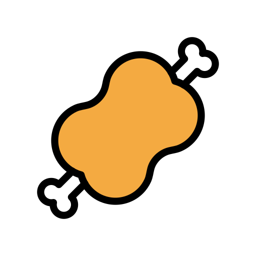 Meat on Bone as drawn by OpenMoji in 17.0