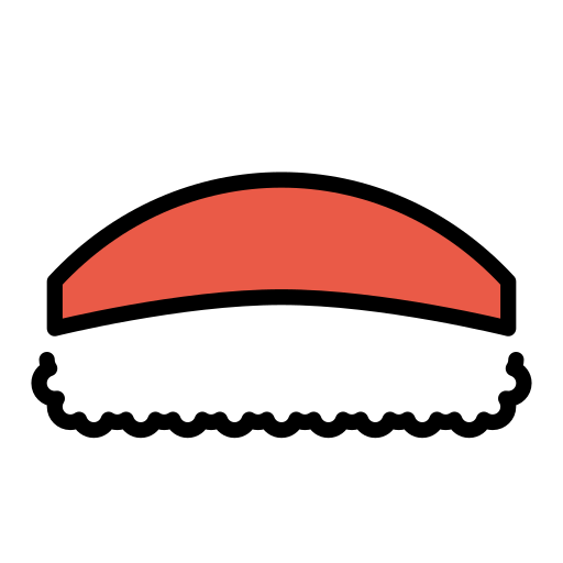 Sushi as drawn by OpenMoji in 17.0