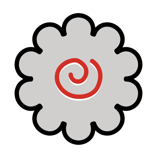 Tortino Di Pesce a Spirale as drawn by OpenMoji in 17.0