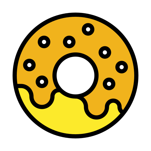 Doughnut as drawn by OpenMoji in 17.0