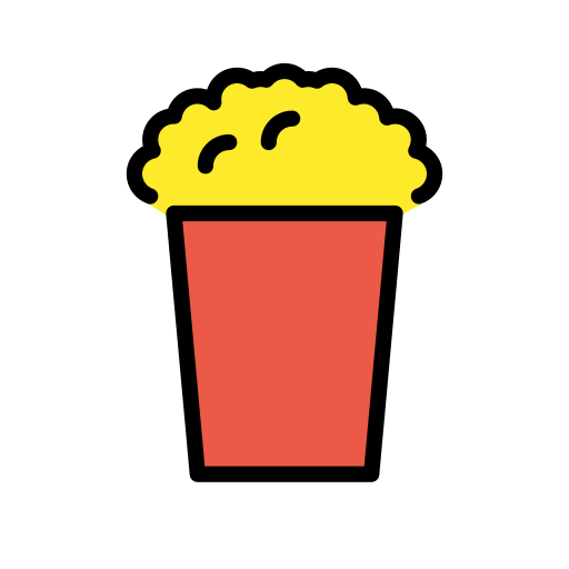 Popcorn as drawn by OpenMoji in 17.0