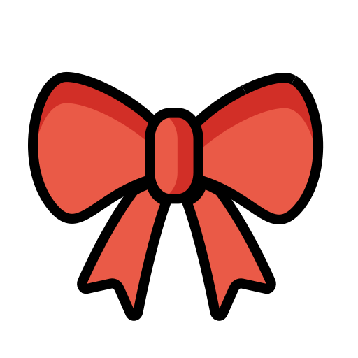 Ribbon as drawn by OpenMoji in 17.0