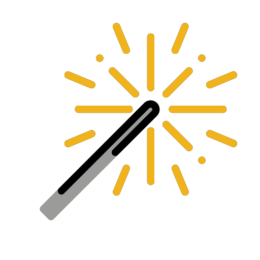 Sparkler as drawn by OpenMoji in 17.0