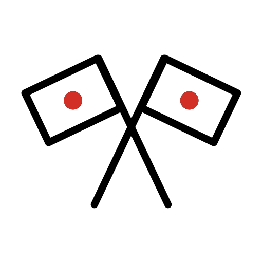 Crossed Flags as drawn by OpenMoji in 17.0
