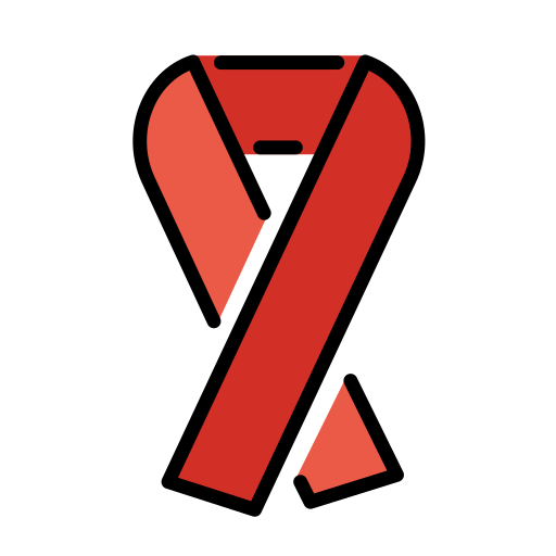 Reminder Ribbon as drawn by OpenMoji in 17.0