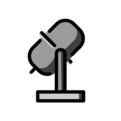 Studio Microphone as drawn by OpenMoji in 17.0