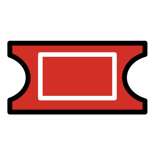 Eintrittskarten as drawn by OpenMoji in 17.0