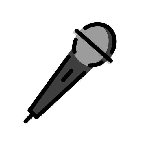 Microfono as drawn by OpenMoji in 17.0