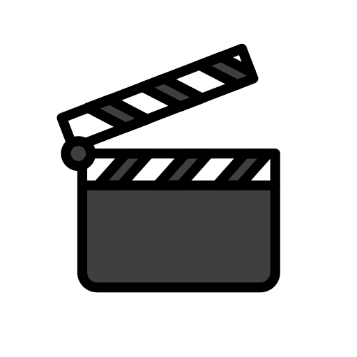 Clapper Board as drawn by OpenMoji in 17.0