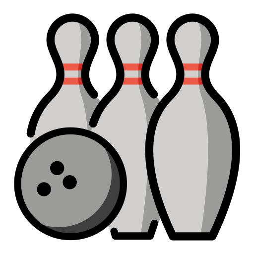 Bowling as drawn by OpenMoji in 17.0