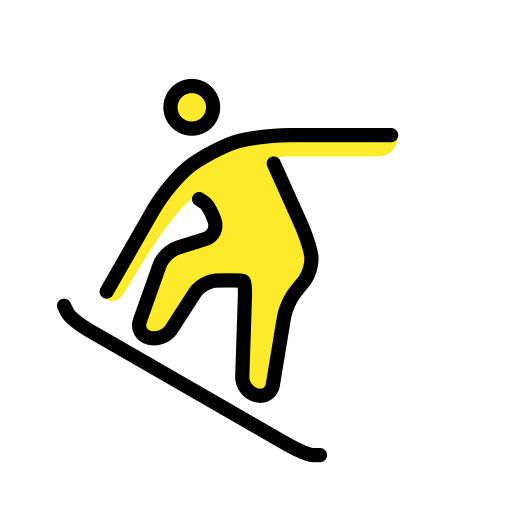 Snowboarder as drawn by OpenMoji in 17.0