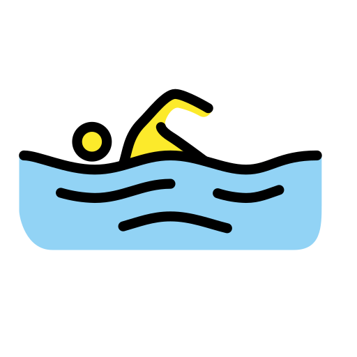 man swimming as rendered by OpenMoji