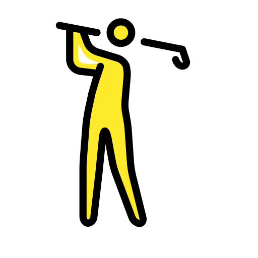 man golfing as rendered by OpenMoji