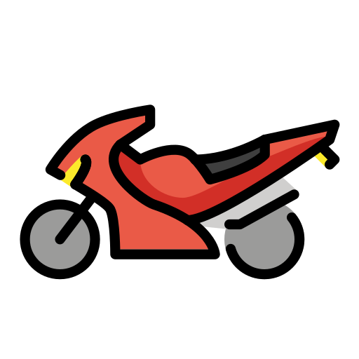 Motorcycle as drawn by OpenMoji in 17.0