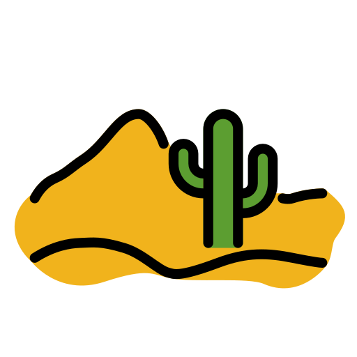Desert as drawn by OpenMoji in 17.0