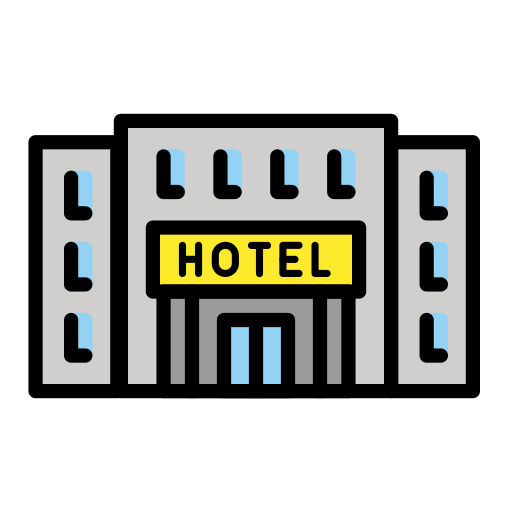Hotel as drawn by OpenMoji in 17.0