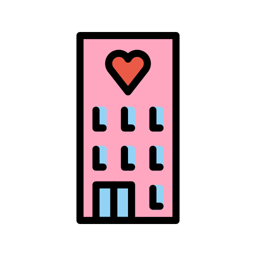 Love Hotel as drawn by OpenMoji in 17.0