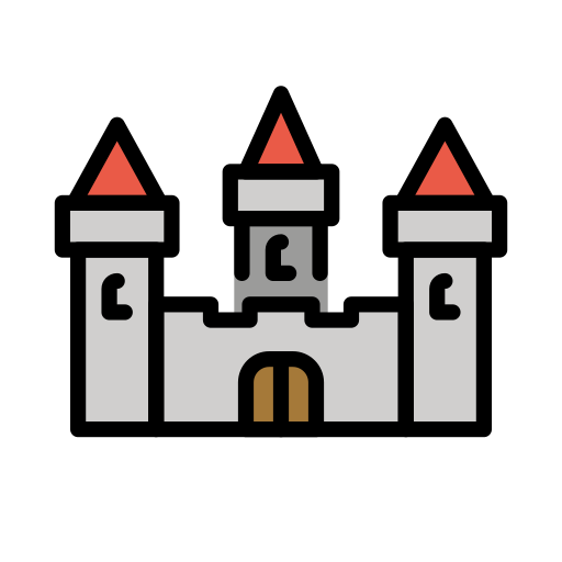 Castle as drawn by OpenMoji in 17.0