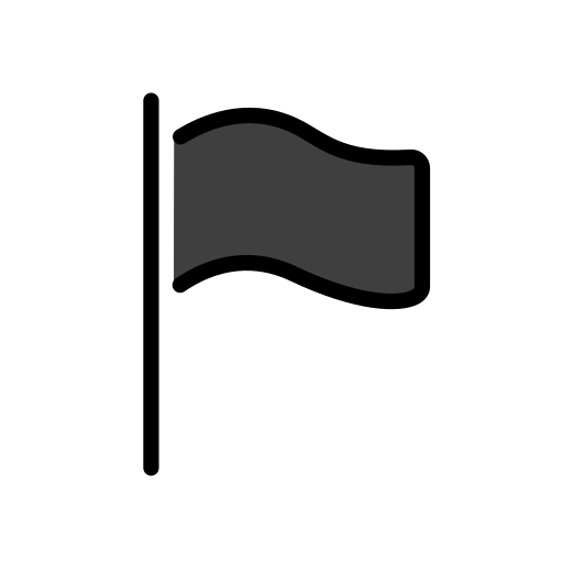 Black Flag as drawn by OpenMoji in 17.0