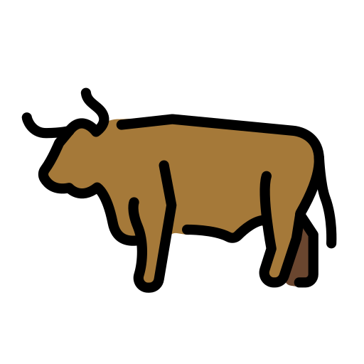 Ox as drawn by OpenMoji in 17.0