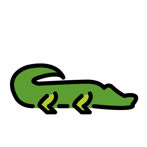 Crocodile as drawn by OpenMoji in 17.0
