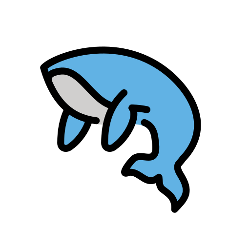 Whale as drawn by OpenMoji in 17.0