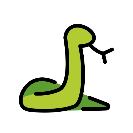 Snake as drawn by OpenMoji in 17.0