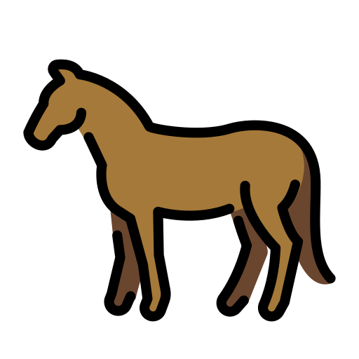 Horse as drawn by OpenMoji in 17.0