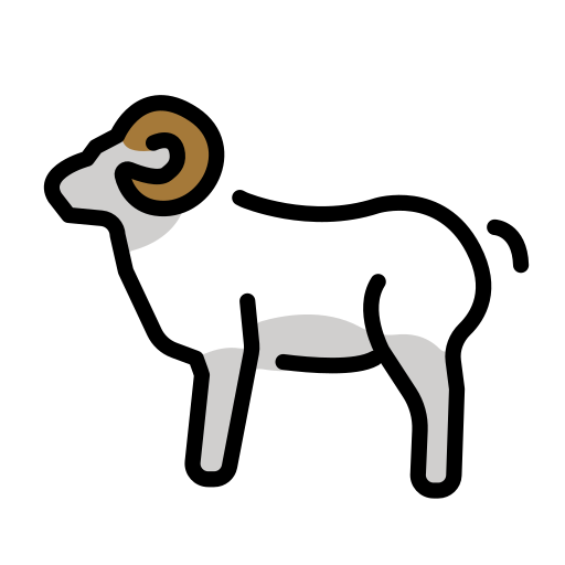 Ram as drawn by OpenMoji in 17.0