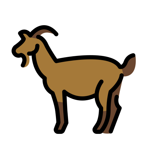 Goat as drawn by OpenMoji in 17.0