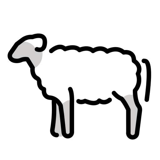 Ewe as drawn by OpenMoji in 17.0