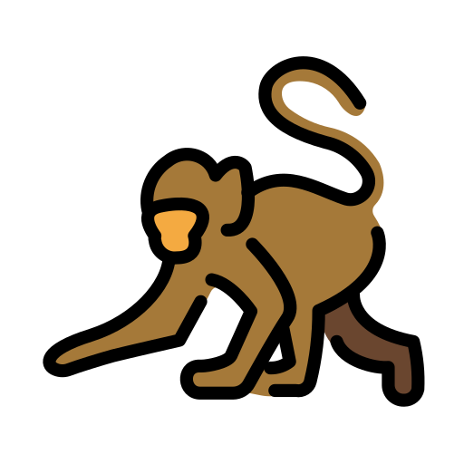 Monkey as drawn by OpenMoji in 17.0
