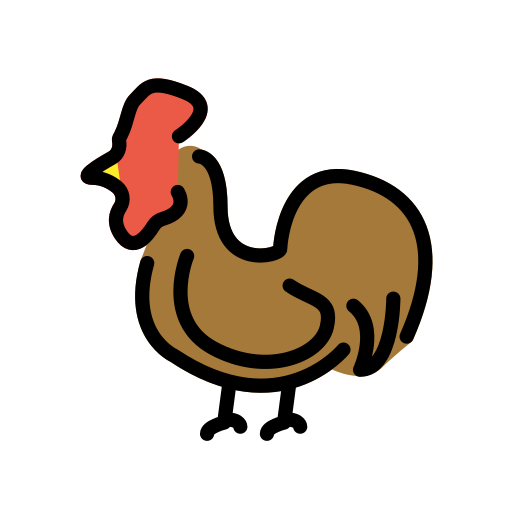수탉 as drawn by OpenMoji in 17.0