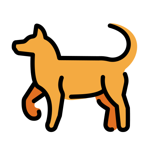 Dog as drawn by OpenMoji in 17.0