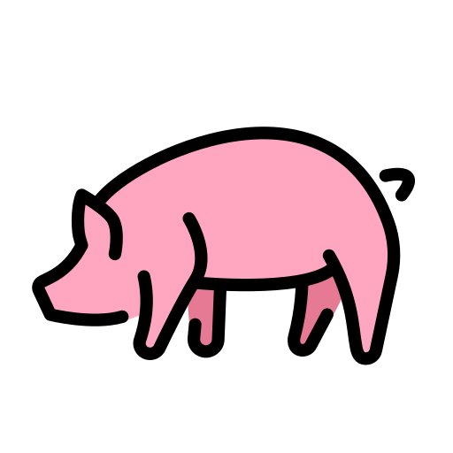 Pig as drawn by OpenMoji in 17.0