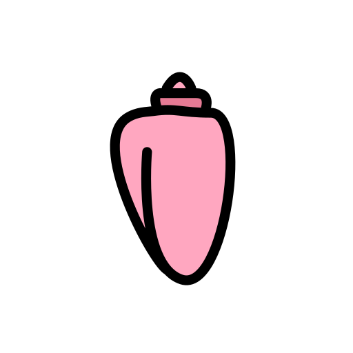 Spiral Shell as drawn by OpenMoji in 17.0