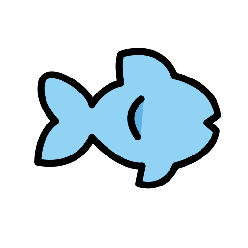 Fish as drawn by OpenMoji in 17.0