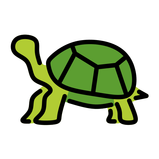 カメ as drawn by OpenMoji in 17.0