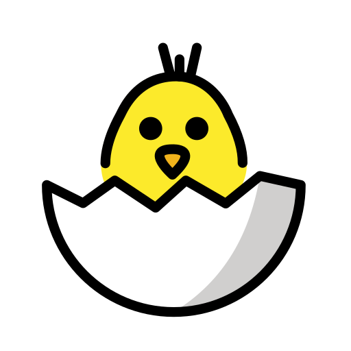 Schlüpfendes Küken as drawn by OpenMoji in 17.0
