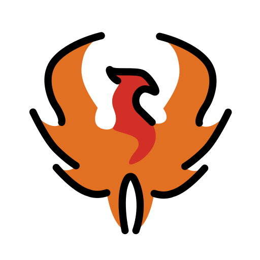 Phoenix as drawn by OpenMoji in 17.0