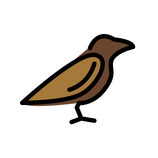 Bird as drawn by OpenMoji in 17.0
