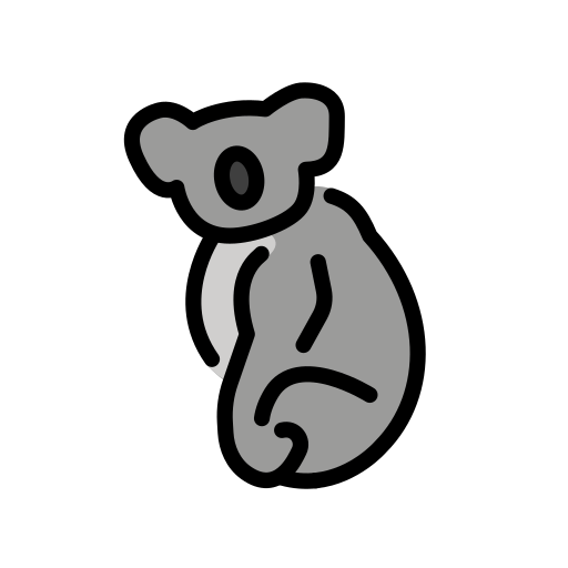 Koala as drawn by OpenMoji in 17.0