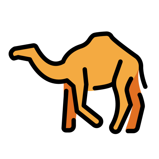 Camel as drawn by OpenMoji in 17.0