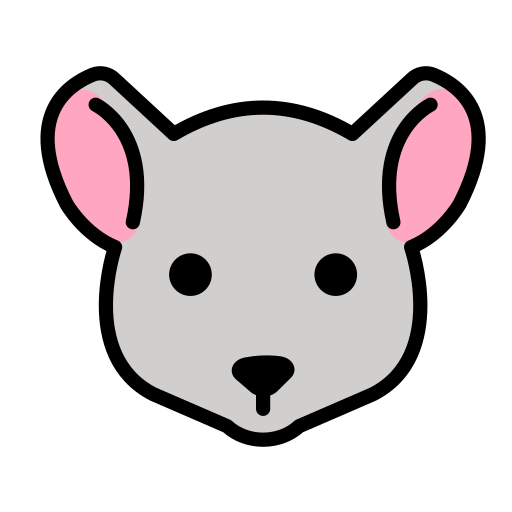 Mouse Face as drawn by OpenMoji in 17.0