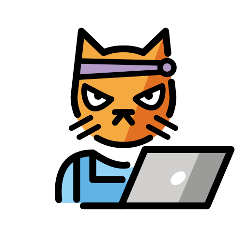 Hacker Cat as drawn by OpenMoji in 17.0
