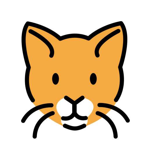 Cat Face as drawn by OpenMoji in 17.0